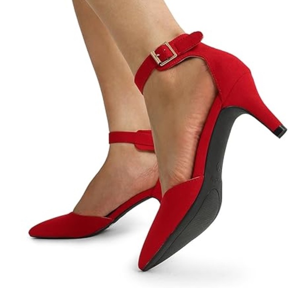 Classic Kitten Heel Low Heel Women Closed Pointed Toe Pumps Wedding Sexy Dress - Picture 6 of 6